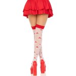 LEG AVENUE - MUSHROOM HIGH SOCKS RED/WHITE - Image 2