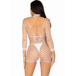 LEG AVENUE - LONG SLEEVE NET DRESS WHITE ONE SIZE - Image 2