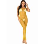 LEG AVENUE - LONG NET DRESS YELLOW ONE SIZE - Image 2