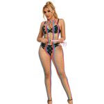 SUBBLIME - 952358 RAINBOW HALTER NECK FISHNET DRESS ONE SIZE - Image 2