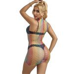 SUBBLIME - 952433 RAINBOW HIGH NECK SLEEVELESS FISHNET DRESS ONE SIZE - Image 2