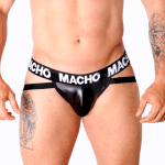 MACHO - MX25NC JOCK BLACK LEATHER L