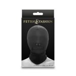 NS NOVELTIES - FETISH & FASHION CLOSED ZIPPERED MOUTH HOOD NYLON BLACK - Image 2