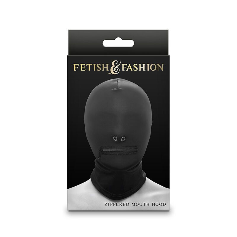 img_186413_15105ad5e53f3e83b4d21ce957bfdaba_1 NS NOVELTIES - FETISH & FASHION CLOSED ZIPPERED MOUTH HOOD NYLON BLACK - Image 2