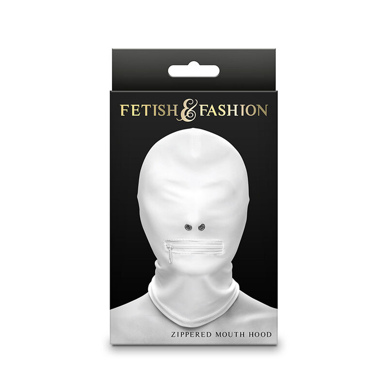 img_186416_fdeb47d089ecd18aff9519e94294b439_1 NS NOVELTIES - FETISH & FASHION CLOSED ZIPPERED MOUTH HOOD NYLON WHITE - Image 2