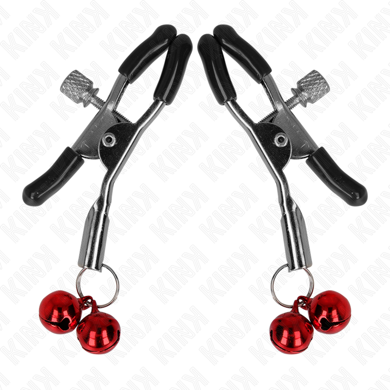 img_186575_c0a71f94bbc473280d4ffe8a6010e228_1 KINK - DOUBLE BELL NIPPLE CLAMP RED 6 CM - Image 2