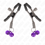 KINK - DOUBLE BELL NIPPLE CLAMP PURPLE 6 CM - Image 2