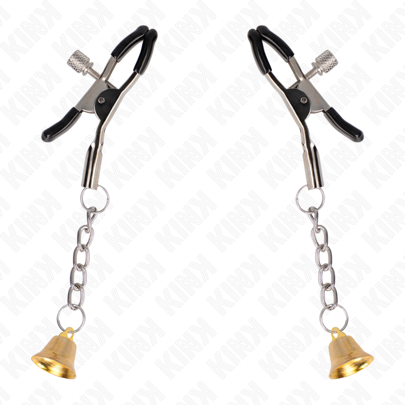 img_186600_4ce3fc459b2ca981f610f828e72bcd2a_1 KINK - GOLD BELL PENDANT NIPPLE CLAMPS 6 CM - Image 2