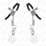 KINK - GLASS BEAD NIPPLE CLAMPS SILVER 6 CM - Image 2