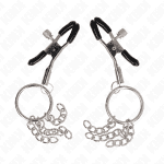 KINK - O RING NIPPLE CLAMP AND LITTLE CHAIN SILVER 6 CM - Image 2