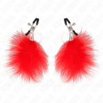 KINK - FEATHER NIPPLE CLAMP RED 7 CM - Image 2