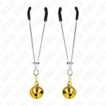KINK - THIN BELL NIPPLE CLAMPS GOLD 7 CM - Image 2