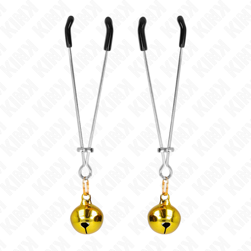 img_186699_ef4e313977f3d5ea64371b116a13ded4_1 KINK - THIN BELL NIPPLE CLAMPS GOLD 7 CM - Image 2