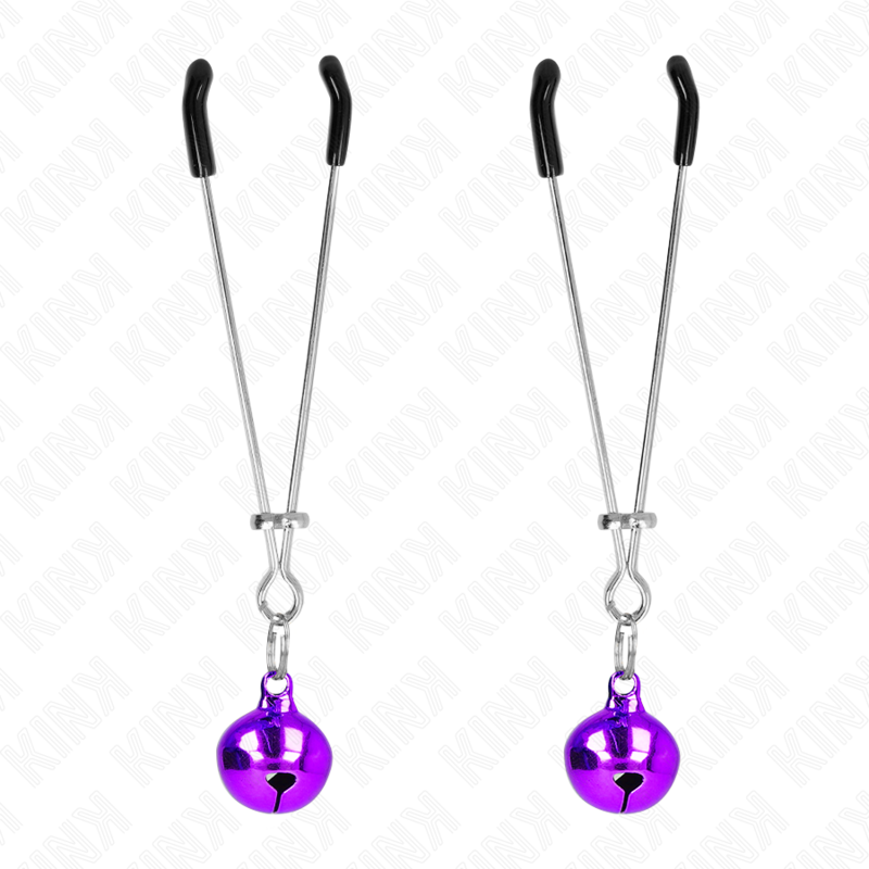 img_186713_6e7591dbd7cfe06fa2938aff4cf4c701_1 KINK - THIN BELL NIPPLE CLAMPS PURPLE 7 CM - Image 1