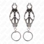 KINK - O-RING JAPANESE CLOVER NIPPLE CLAMPS SILVER - Image 2