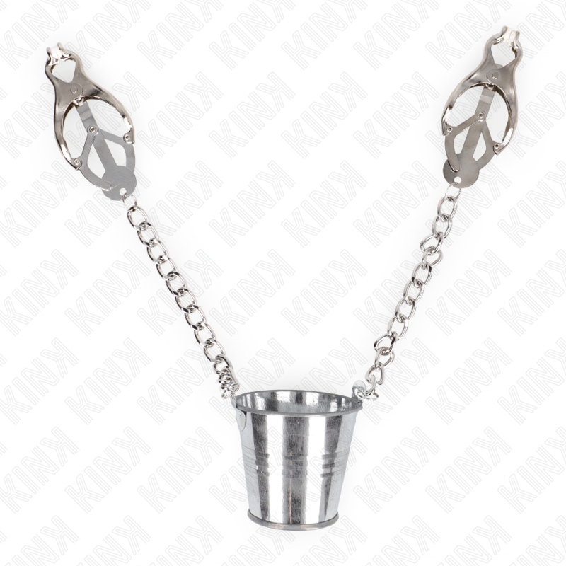 img_186729_2892cdbd4556a23fefa43c7bd1abaa55_1 KINK - NIPPLE CLAMPS WITH A BUCKET SILVER - Image 2