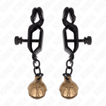 KINK - BELL JAW STYLE NIPPLE CLAMPS BLACK 7 CM