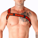 MACHO - ROMAN HARNESS RED S/M