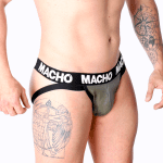 MACHO - MX27GR LEATHER JOCK GRAY BEIGE XL - Image 2