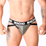 MACHO - MX27GR JOCK LEATHER GRAY BEIGE M