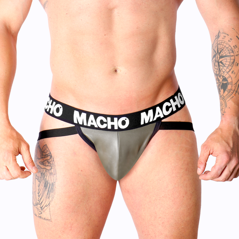 img_187208_75a08c0737b8c49b1b4c1baba2bb882c_1 MACHO - MX27GR JOCK LEATHER GRAY BEIGE M - Image 1