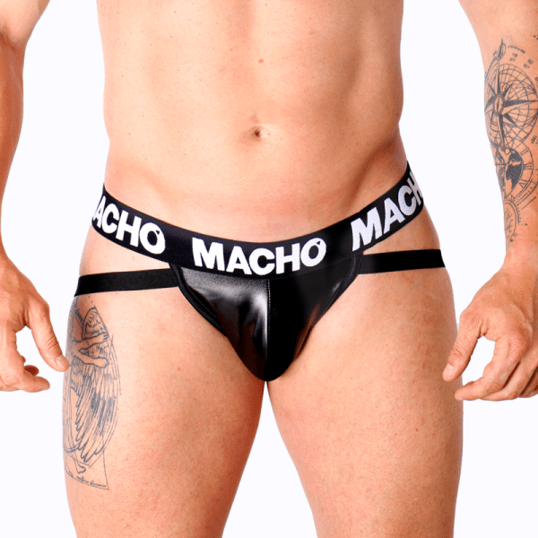 MACHO - MX25NC JOCK BLACK LEATHER S