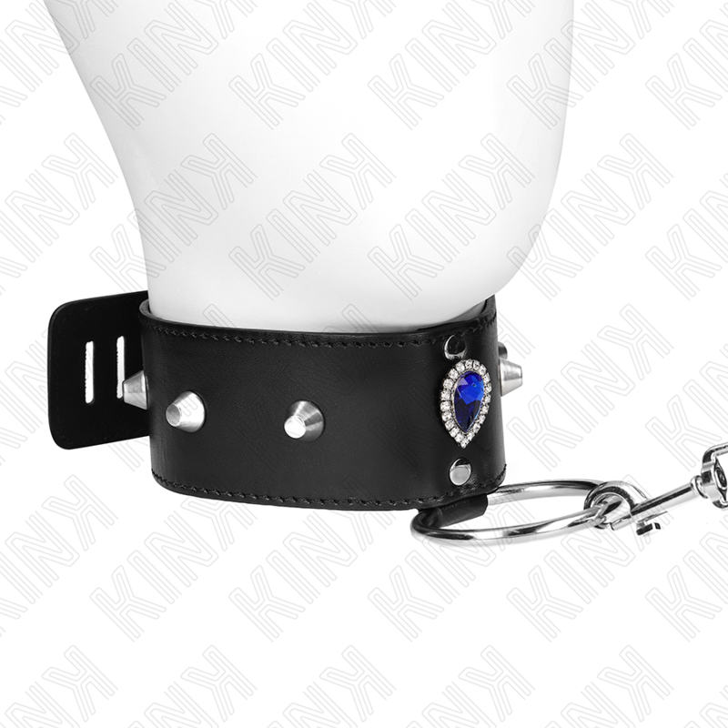 img_187304_c330c1a9bdb5375935f93e4da8958b41_1 KINK - NECKLACE 65 CM WITH STRAP WITH BLUE DIAMONDS ADJUSTABLE 36-43 CM X 5 CM - Image 2