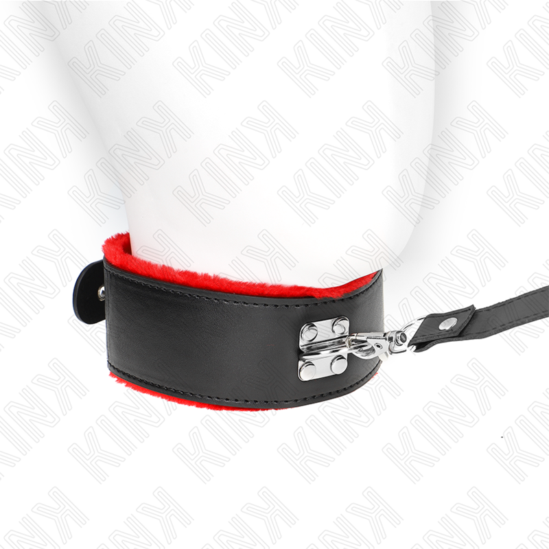 img_187308_8f5364cf8de2843a10e0144ec0609b2b_1 KINK - NECKLACE WITH BELT 116 CM WITH RED LEATHER STRAP ADJUSTABLE 40-48 CM X 6 CM - Image 2