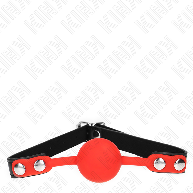 img_187328_22e4e9f3ae811cf22f496a62fb304024_1 KINK - RED SILICONE BALL 4 CM GAG 60 x 2 CM - Image 1