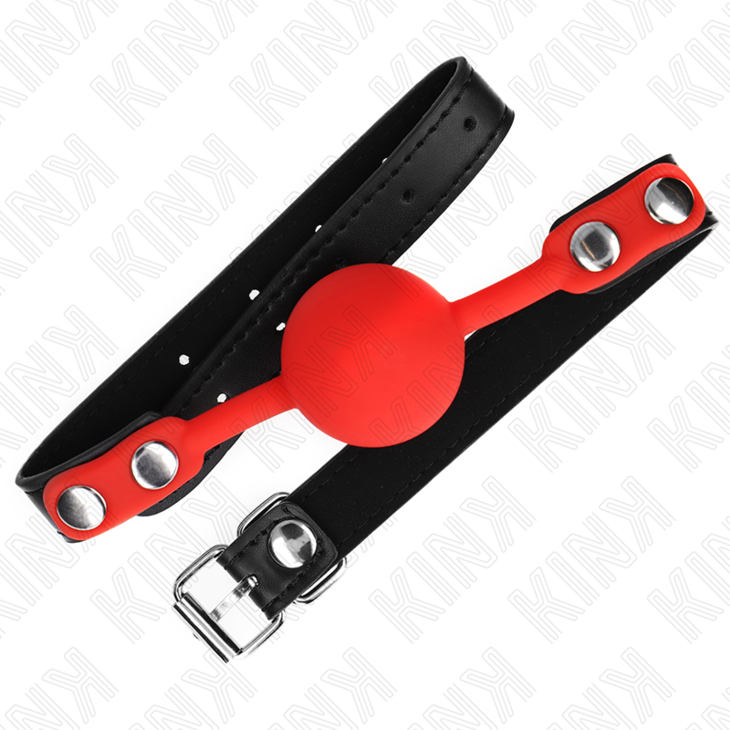 img_187330_1db1d8a45e9108770a345da89f394a09_1 KINK - RED SILICONE BALL 4 CM GAG 60 x 2 CM - Image 2