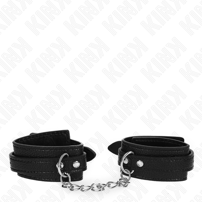 img_187505_1a9ee9aa0c96e564371cd363ce276506_1 KINK - SNAKE PATTERN WRIST RESTRAINTS BLACK ADJUSTABLE 20-28 CM X 5.4 CM - Image 1