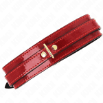KINK - WINE RED ADJUSTABLE NECKLACE WITH GOLDEN DETAILS 29-42.5 CM X 4 CM - Image 2
