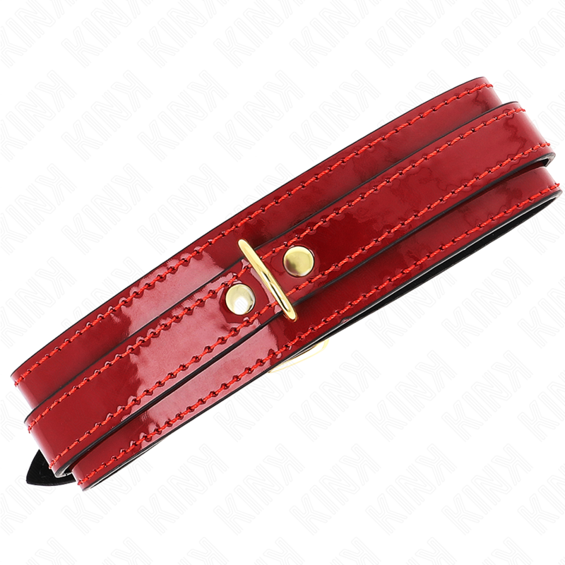 img_187533_5b9c5a4b614466ea65fcbb69e25ac6a0_1 KINK - WINE RED ADJUSTABLE NECKLACE WITH GOLDEN DETAILS 29-42.5 CM X 4 CM - Image 2