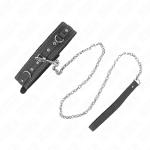 KINK - PVC LEATHER NECKLACE WITH BELT 105 CM RHINESTONE RIVET 41.5 X 4 CM - Image 2