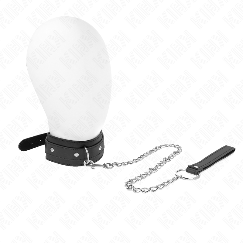 img_187557_608935b7747dcf198036b29e34c2baab_1 KINK - NECKLACE WITH LEASH 65 CM 1 RING ADJUSTABLE 38-49 CM X 5 CM - Image 1