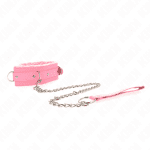 KINK - COLLAR WITH LEASH 65 CM WITH RESTRICTIONS PINK 36-42 CM X 5.5 CM - Image 2