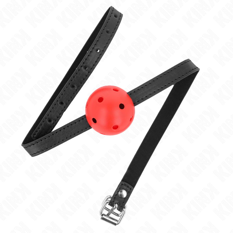 img_187695_d73e11fae5ca482e5dfca7ff8e3a8f07_1 KINK - SIMPLICITY RED BREATHABLE 4.5 CM BALL GAG 62 x 1.5 CM - Image 2