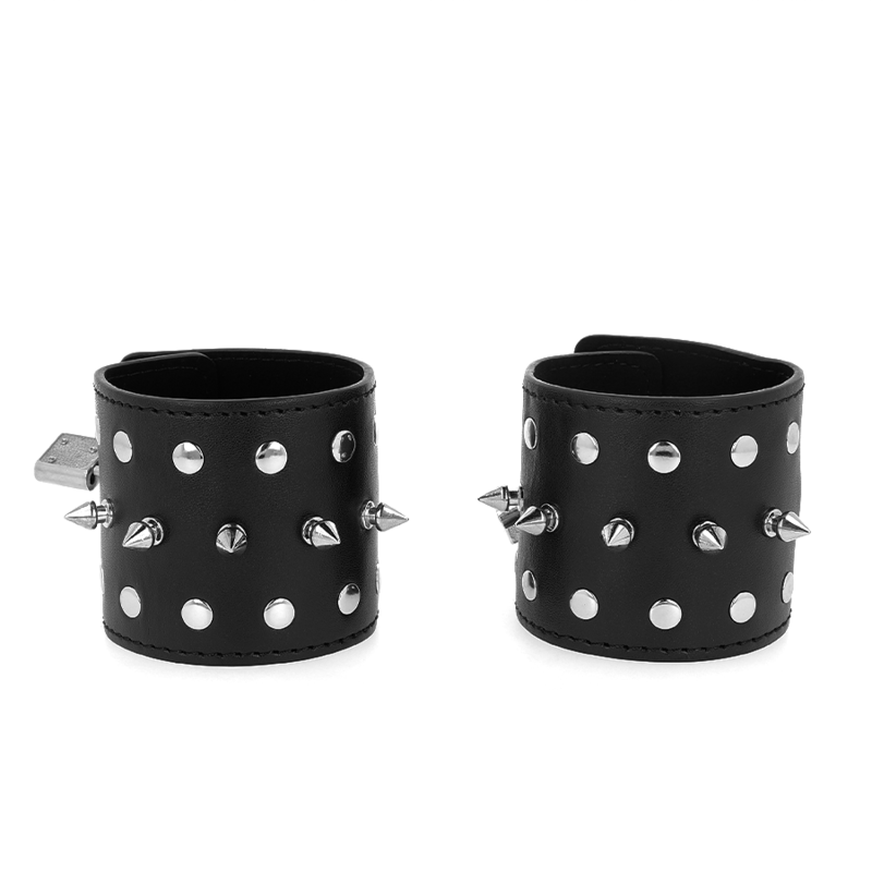 img_187747_b30aa3360143851eecd7f30c904f1316_1 KINK - PUNK WRIST RESTRAINTS WITH SPIKES 25 X 6 CM - Image 1