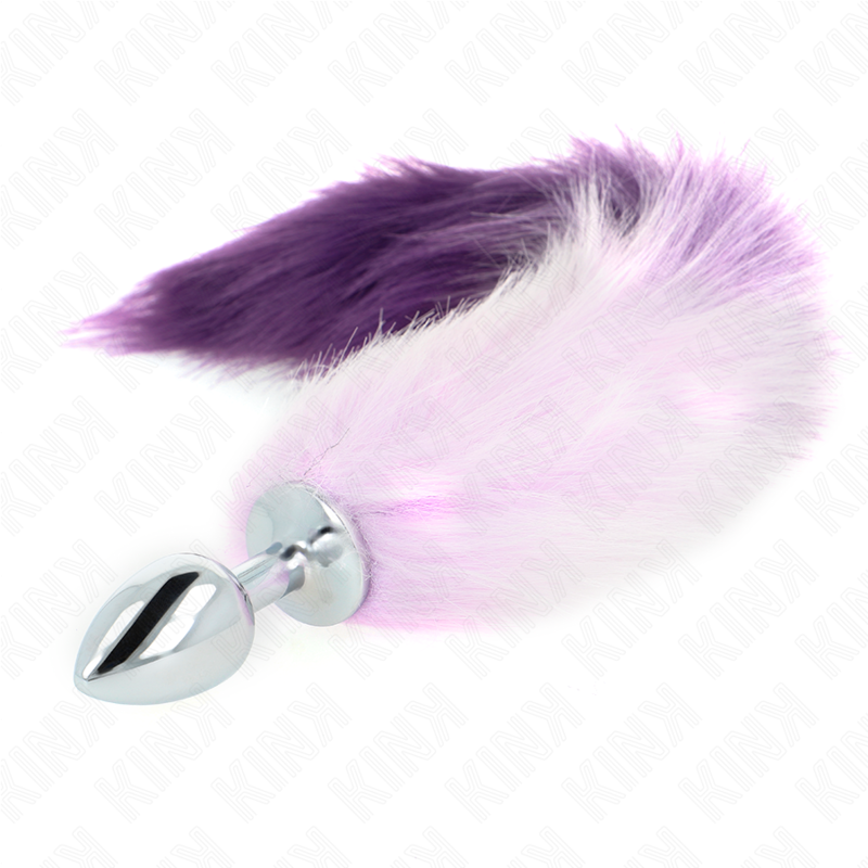 img_187789_c2f9c614b3eca5a5437f4f44367d2ce4_1 KINK - ANAL PLUG SIZE S 7 X 3 CM WITH SYNTHETIC TAIL 40 CM PURPLE - Image 2