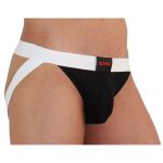 BURN - 004 JOCK SHINY BLACK / WHITE L - Image 2