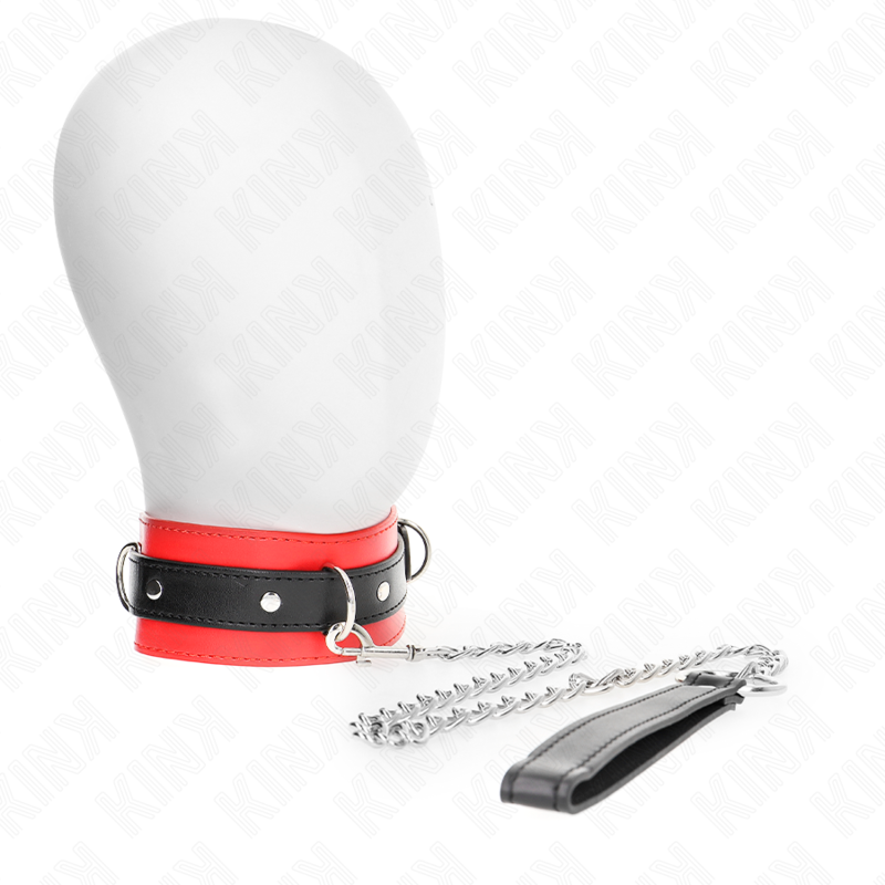 img_188796_5c58a84076803075b8e56de984755bcf_1 KINK - COLLAR WITH BELT 65 CM WITH STRAP RED 54 X 4.5 CM - Image 1