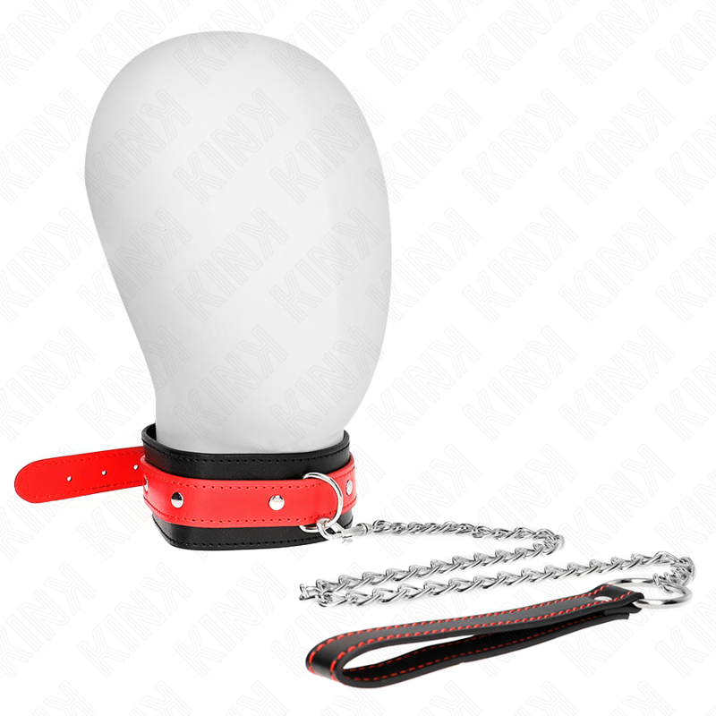 img_188802_0ed2627808a9a5372dcd918497cb84ca_1 KINK - NECKLACE WITH RED STRAP 65 CM AJUSTABLE 36-43 CM X 5 CM - Image 1