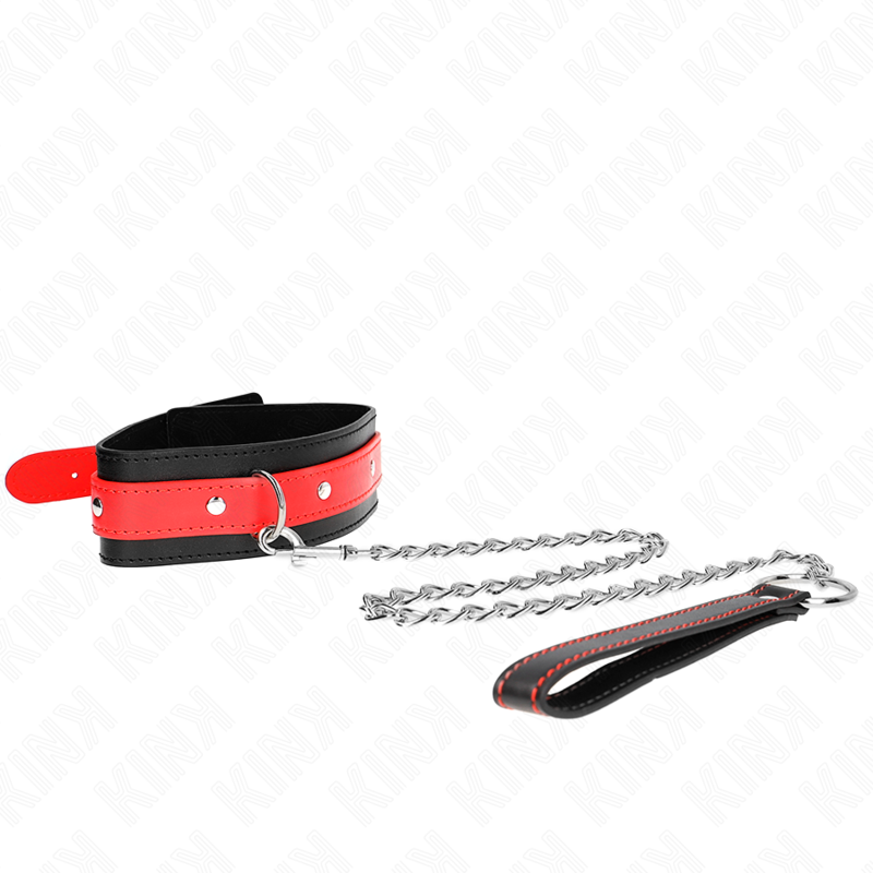 img_188807_529190f4f14170dc230eb1e00d818aa4_1 KINK - NECKLACE WITH RED STRAP 65 CM AJUSTABLE 36-43 CM X 5 CM - Image 2