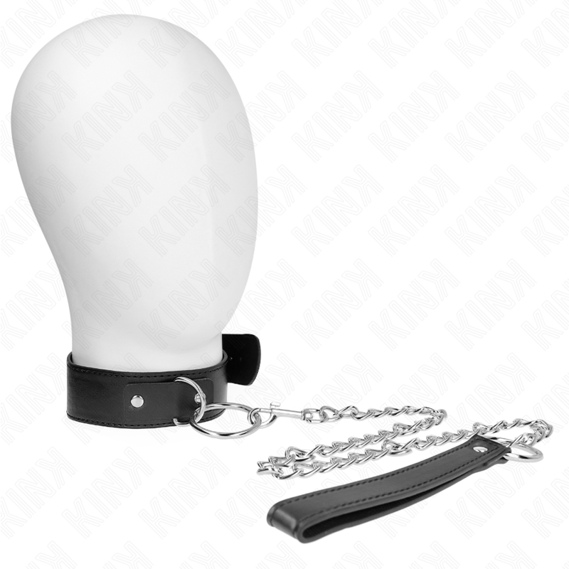 img_188833_9149a55686174b316237382f9132fcb7_1 KINK - BASIC MODEL COLLAR WITH LEASH MODEL 4 ADJUSTABLE 36-43 CM - Image 1