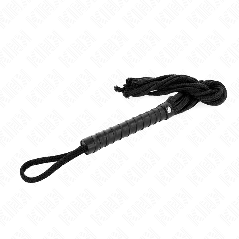img_188863_1e230c933c3b4c42790d15f2469b9756_1 KINK - BLACK ROPE WHIP 56 CM - Image 2