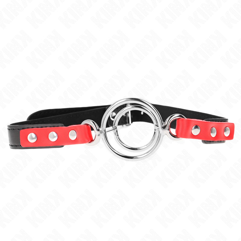 img_188933_55dae20b25452cf5d6953a7dbf56675f_1 KINK - GAG WITH MULTIPLE O-RINGS 4 / 4.8 CM RED 38 X 56 CM - Image 1