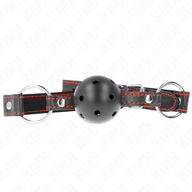 img_188941_202df59044c01c12fb398d5256eb4aae_1 KINK - HOLLOW HARD BLACK BALL GAG MODEL 2 65 x 2.5 CM - Image 1