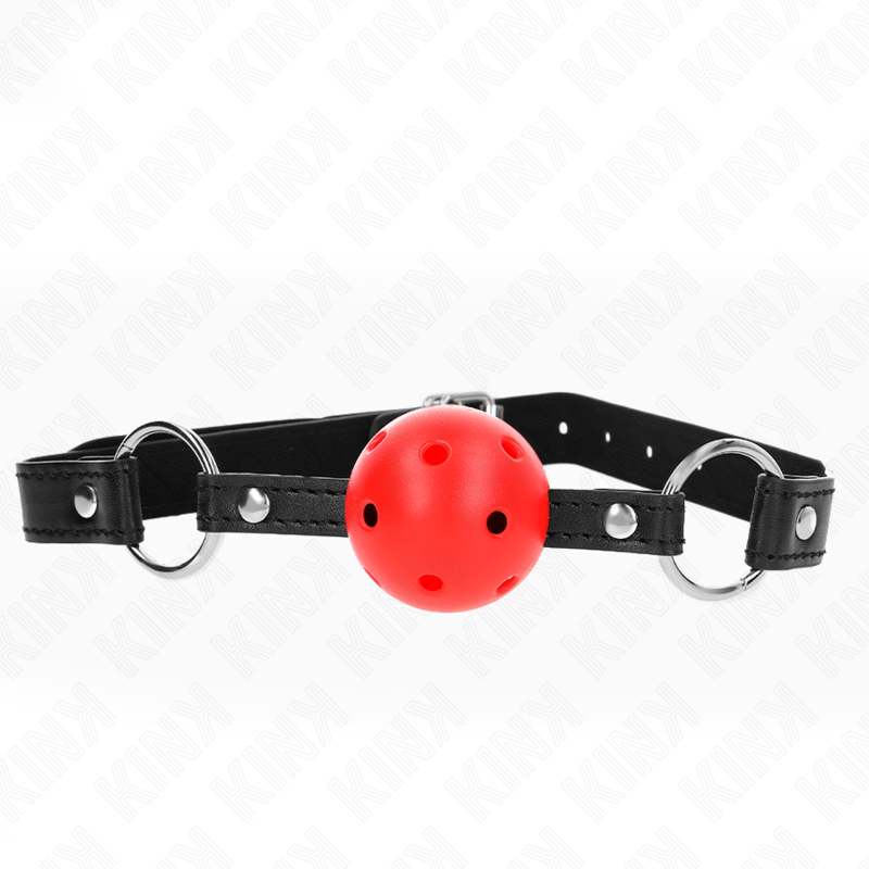 img_188947_5e4af72f2ce82d104a8f9142e7556cd7_1 KINK - HOLLOW HARD RED BALL 4.5 CM GAG MODEL 1 63.5 X 2 CM - Image 1
