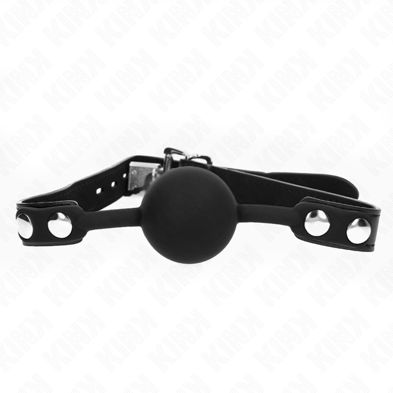 img_188962_2490081c88a427bba1a24f00ff7b847f_1 KINK - MODEL 1 SILICONE BALL 4 CM GAG WITH LOCK 60 x 2 CM - Image 1