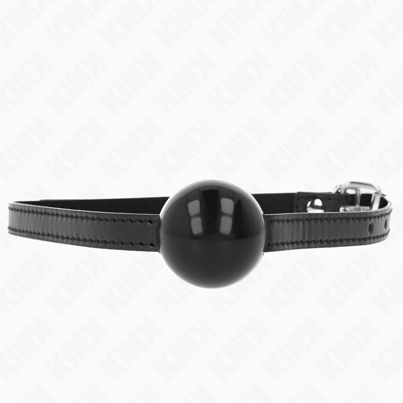 img_188972_675a641aa7beafdb0bb79b6f28e6e5dd_1 KINK - BLACK SINGLE SOLID BALL 4 CM GAG 65 x 1.5 CM - Image 1